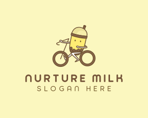 Milk Tea Cyclist logo design