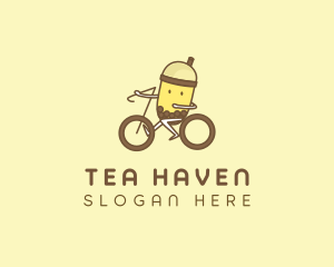 Milk Tea Cyclist logo design