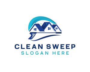 Power Washer Home Cleaning logo design