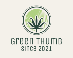 Weed Dispensary Badge logo design