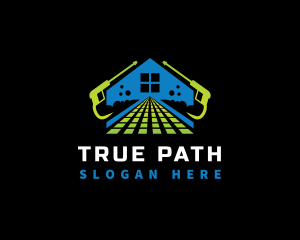 Path Pressure Wash Housekeeping logo design