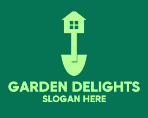 Home Shovel Gardening logo design