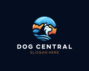 Hiking Dog Park logo design