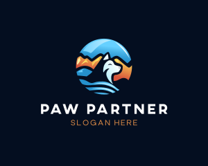 Hiking Dog Park logo design