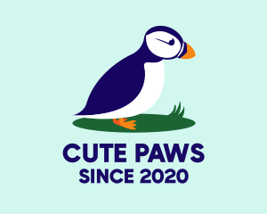 Cute Puffin Bird logo design