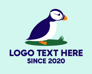 Beak - Cute Puffin Bird logo design