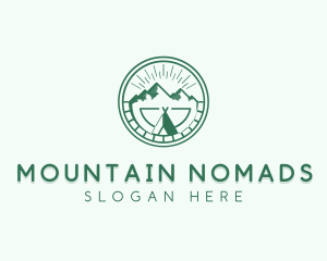 Mountain Range Tepee Camp logo design