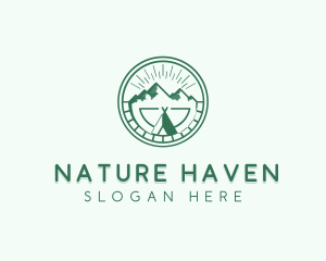 Mountain Range Tepee Camp logo design