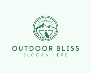 Mountain Range Tepee Camp logo design