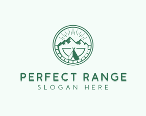 Mountain Range Tepee Camp logo design