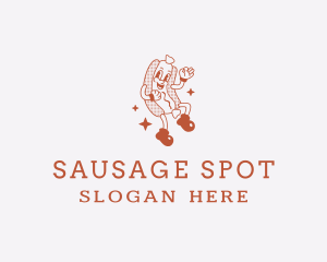 Retro Sausage Snack  logo design