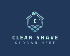 Pressure Washer House Cleaning logo design