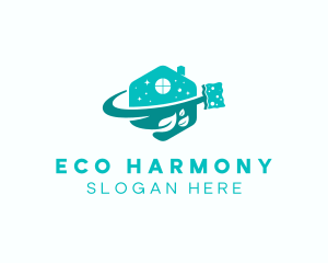 Eco Housekeeper Sponge logo design