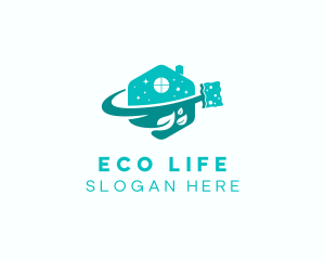 Eco Housekeeper Sponge logo design