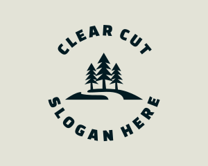 Nature Camping Tree logo design