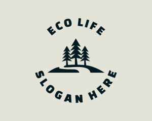 Nature Camping Tree logo design