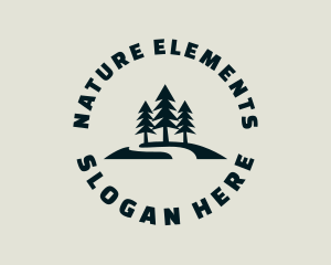 Nature Camping Tree logo design