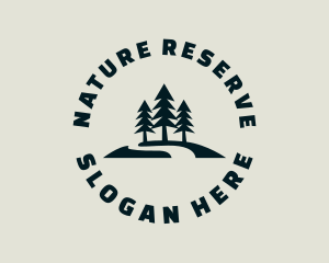 Nature Camping Tree logo design