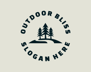 Nature Camping Tree logo design