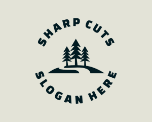 Nature Camping Tree logo design