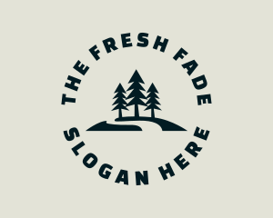 Nature Camping Tree logo design