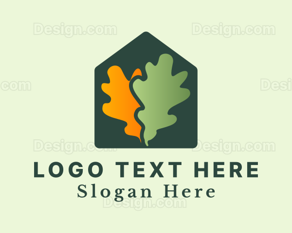 Greenhouse Yard Gardening Leaf Logo