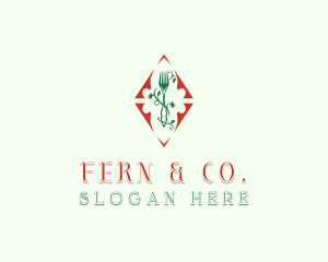 Fork Vegetarian Dining logo design