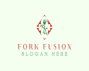 Fork Vegetarian Dining logo design