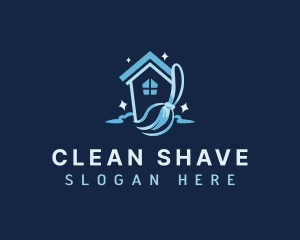 House Broom Cleaning logo design