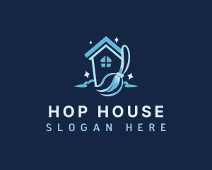 House Broom Cleaning logo design