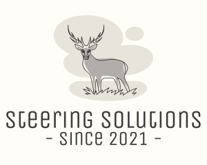 Gray Wild Deer logo design