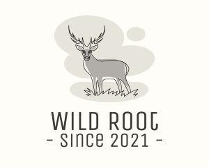 Gray Wild Deer logo design