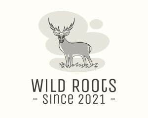 Gray Wild Deer logo design