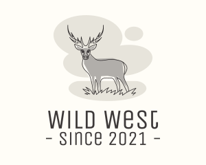 Gray Wild Deer logo design