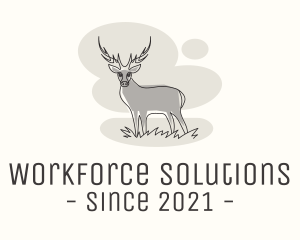 Gray Wild Deer logo design