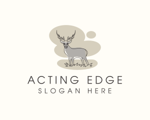 Gray Wild Deer logo design