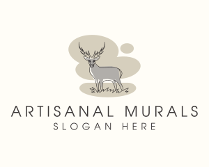 Gray Wild Deer logo design