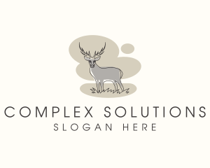 Gray Wild Deer logo design