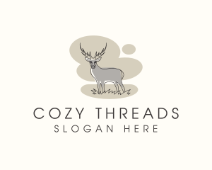 Gray Wild Deer logo design