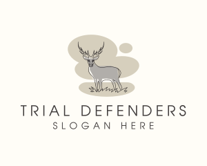 Gray Wild Deer logo design