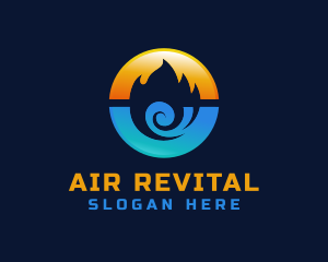 Fire Heat Cooling logo design