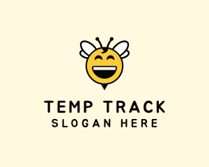 Happy Bee Insect logo design