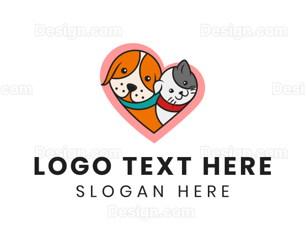 Cute Pet Heart Logo