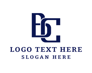 Business Letter BC Monogram logo design