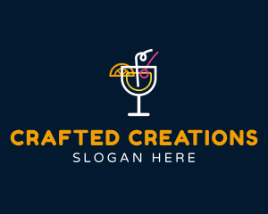 Pub Cocktail Drink logo design