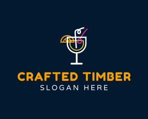 Pub Cocktail Drink logo design