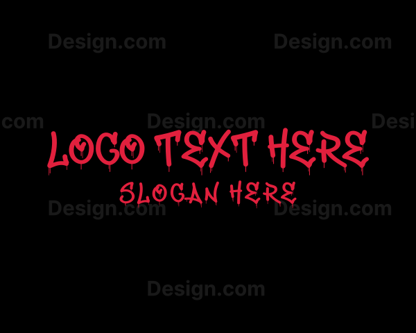 Graffiti Drip Wordmark Logo