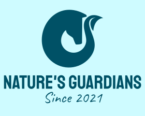 Teal Leaf Horse logo