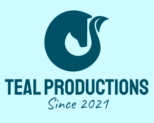 Teal Leaf Horse logo