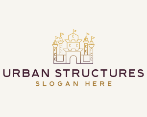 Castle Fortress Structure logo design